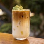 Pistachio iced latte